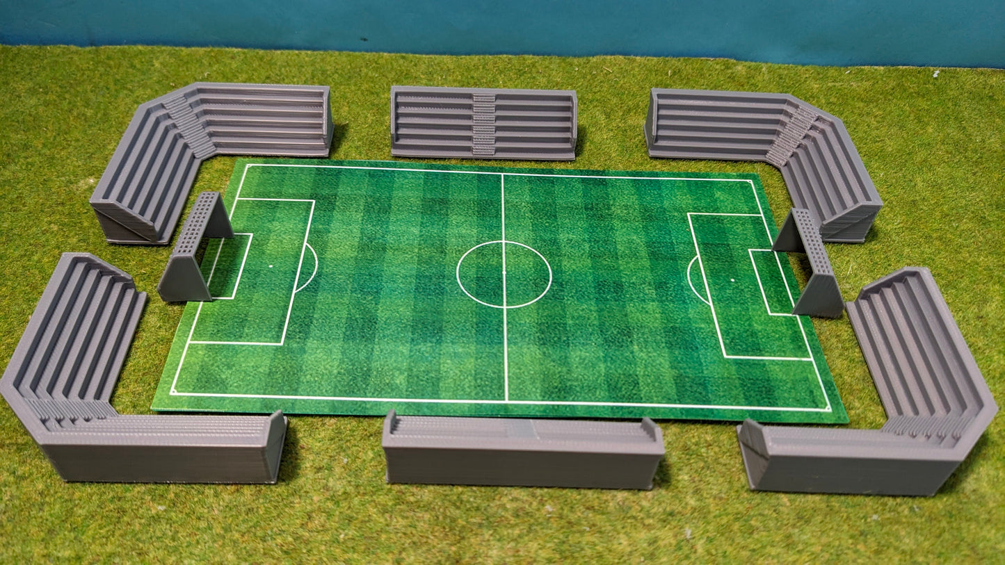 Fußballstadion + 2 Tore + Tribünen für Spur N (1:160)