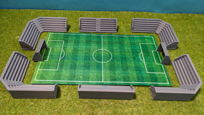 Fußballstadion + 2 Tore + Tribünen für Spur N (1:160)