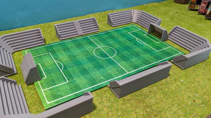 Fußballstadion + 2 Tore + Tribünen für Spur N (1:160)