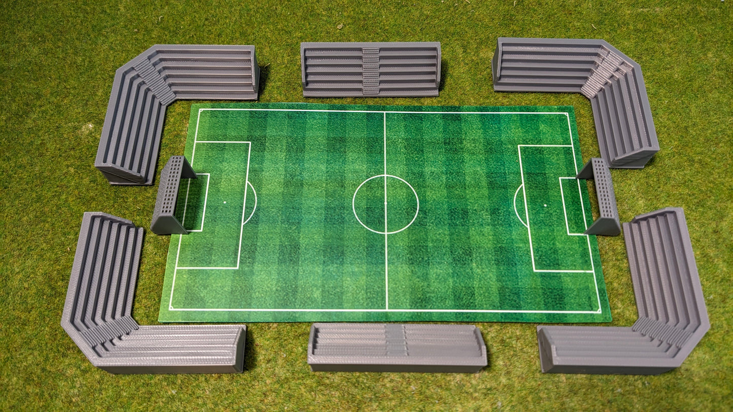 Fußballstadion + 2 Tore + Tribünen für Spur N (1:160)