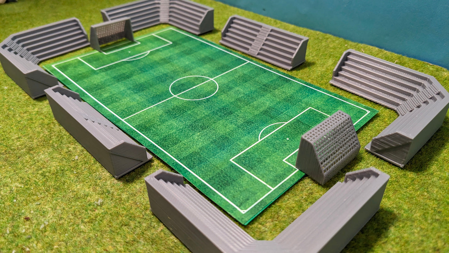 Fußballstadion + 2 Tore + Tribünen für Spur N (1:160)