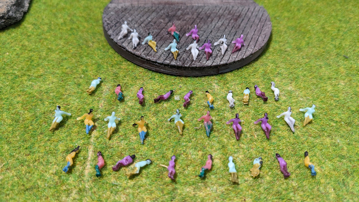 40x Figuren "Wochenende im Park" halb liegend Spur N 1:160