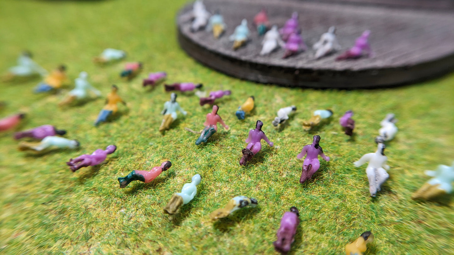 40x Figuren "Wochenende im Park" halb liegend Spur N 1:160