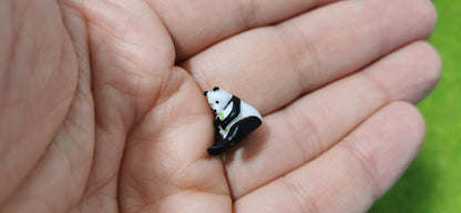 2x Großer Panda Bären Figuren Set Tiere 1:87 (H0) - bemalt