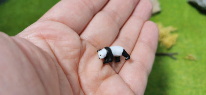 2x Großer Panda Bären Figuren Set Tiere 1:87 (H0) - bemalt