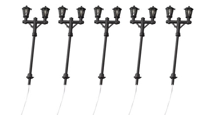 10 Stück Straßenlampen / Doppel Parklampen