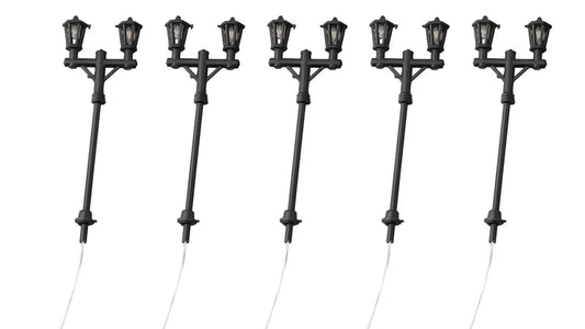 10 Stück Straßenlampen / Doppel Parklampen