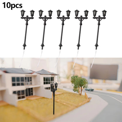 10 Stück Straßenlampen / Doppel Parklampen