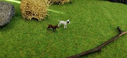 2x Bullterrier Pittbull aus Resin 1:87 (H0) - bemalt oder unbemalt