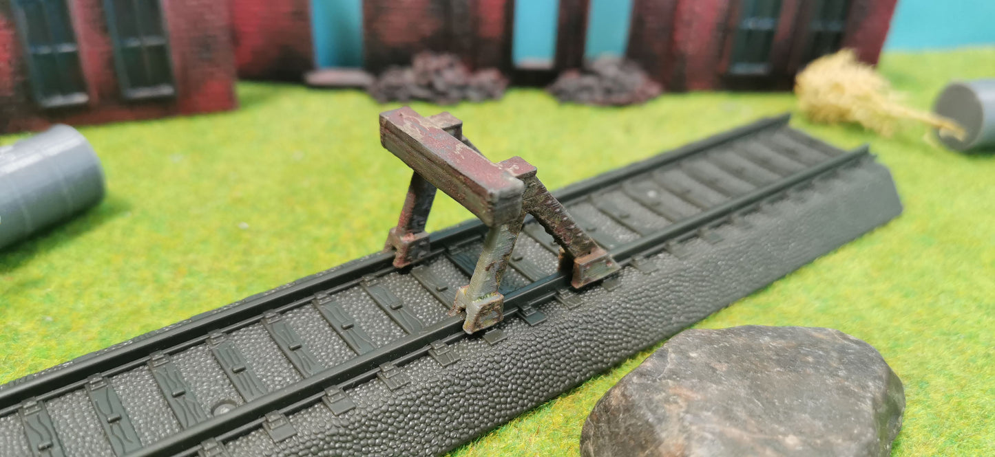 Prellbock (1:87) für Spur H0 Schienen ggf. rostig