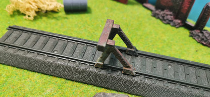 Prellbock (1:87) für Spur H0 Schienen ggf. rostig