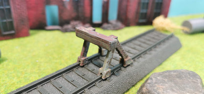 Prellbock (1:87) für Spur H0 Schienen ggf. rostig