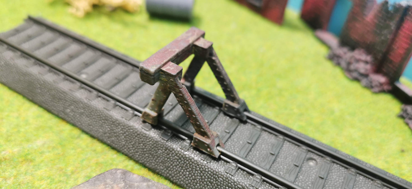 Prellbock (1:87) für Spur H0 Schienen ggf. rostig