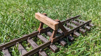 Prellbock mit Holzbohle (1:32) passend für Spur 1 ggf. rostig