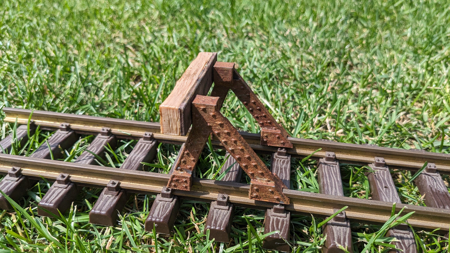 Prellbock mit Holzbohle (1:32) passend für Spur 1 ggf. rostig