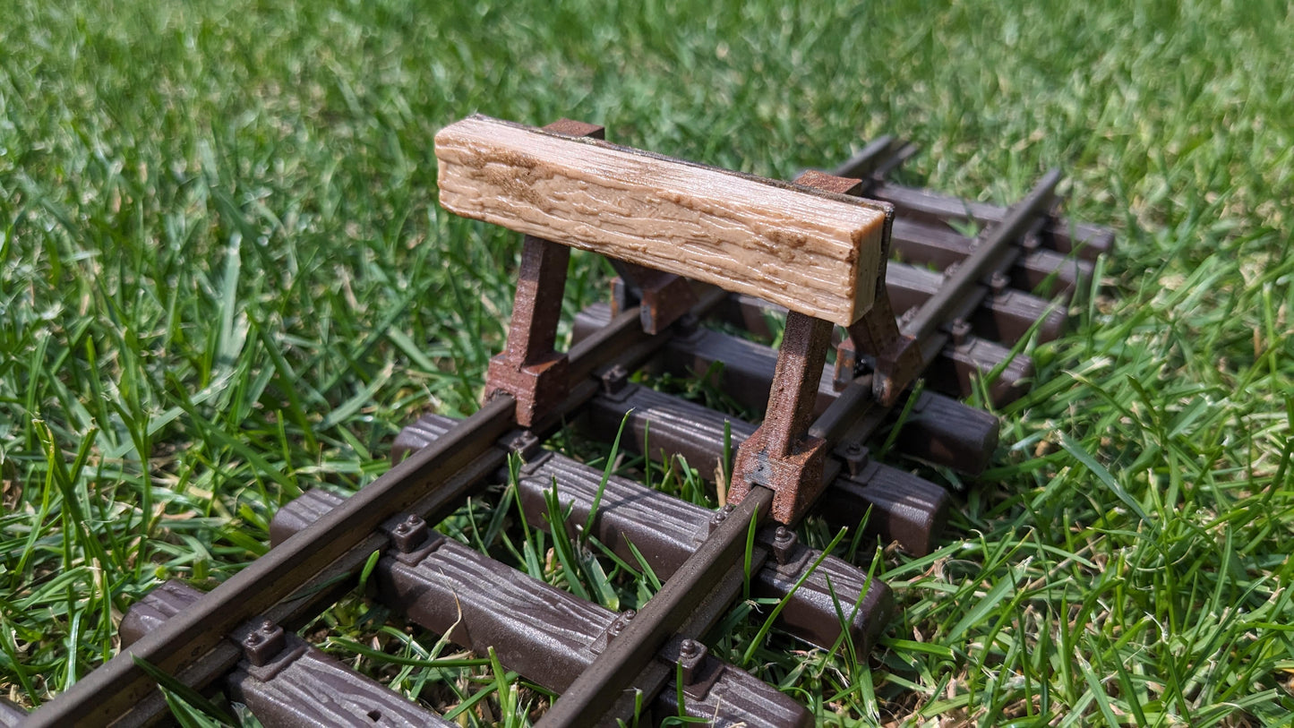 Prellbock mit Holzbohle (1:32) passend für Spur 1 ggf. rostig