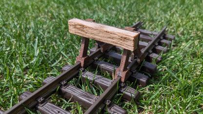 Prellbock mit Holzbohle (1:32) passend für Spur 1 ggf. rostig