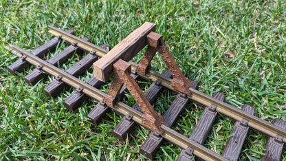 Prellbock mit Holzbohle (1:32) passend für Spur 1 ggf. rostig