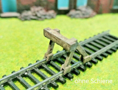 Prellbock (1:87) für Spur H0 Schienen ggf. rostig