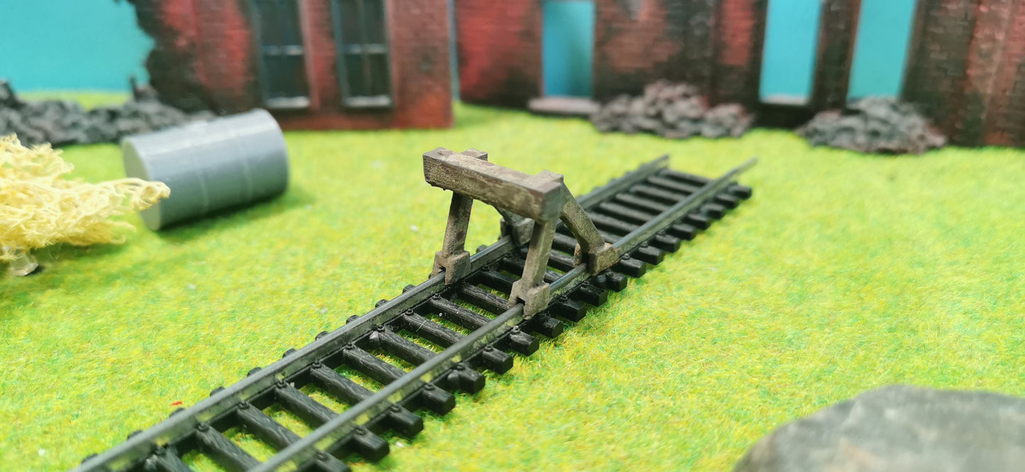 Prellbock (1:87) für Spur H0 Schienen ggf. rostig