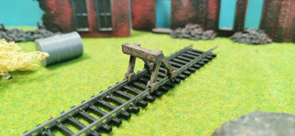 Prellbock (1:87) für Spur H0 Schienen ggf. rostig