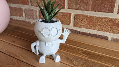 Harry Plant "Der Professor" lustiger Lehrer Blumentopf mit Brille