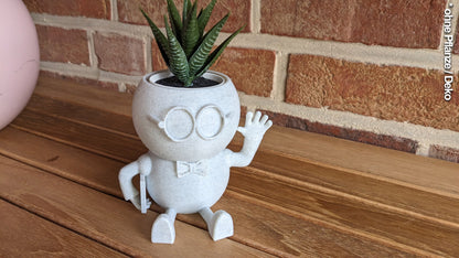 Harry Plant "Der Professor" lustiger Lehrer Blumentopf mit Brille