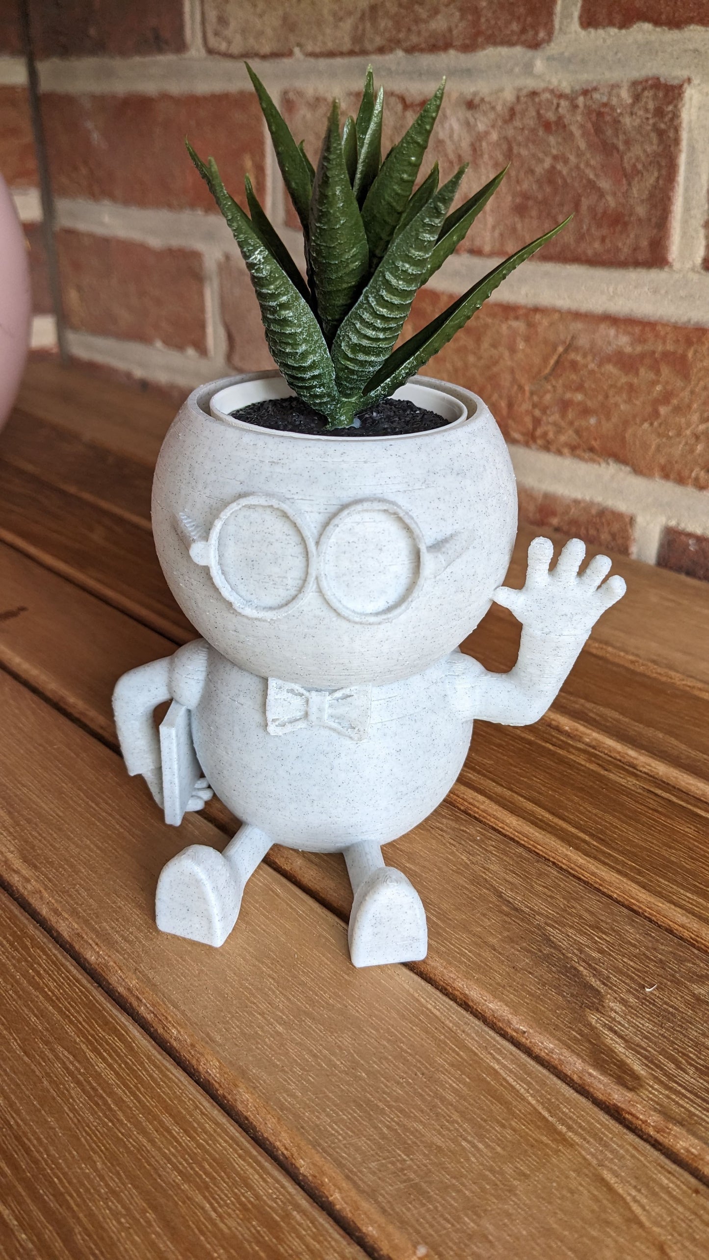 Harry Plant "Der Professor" lustiger Lehrer Blumentopf mit Brille