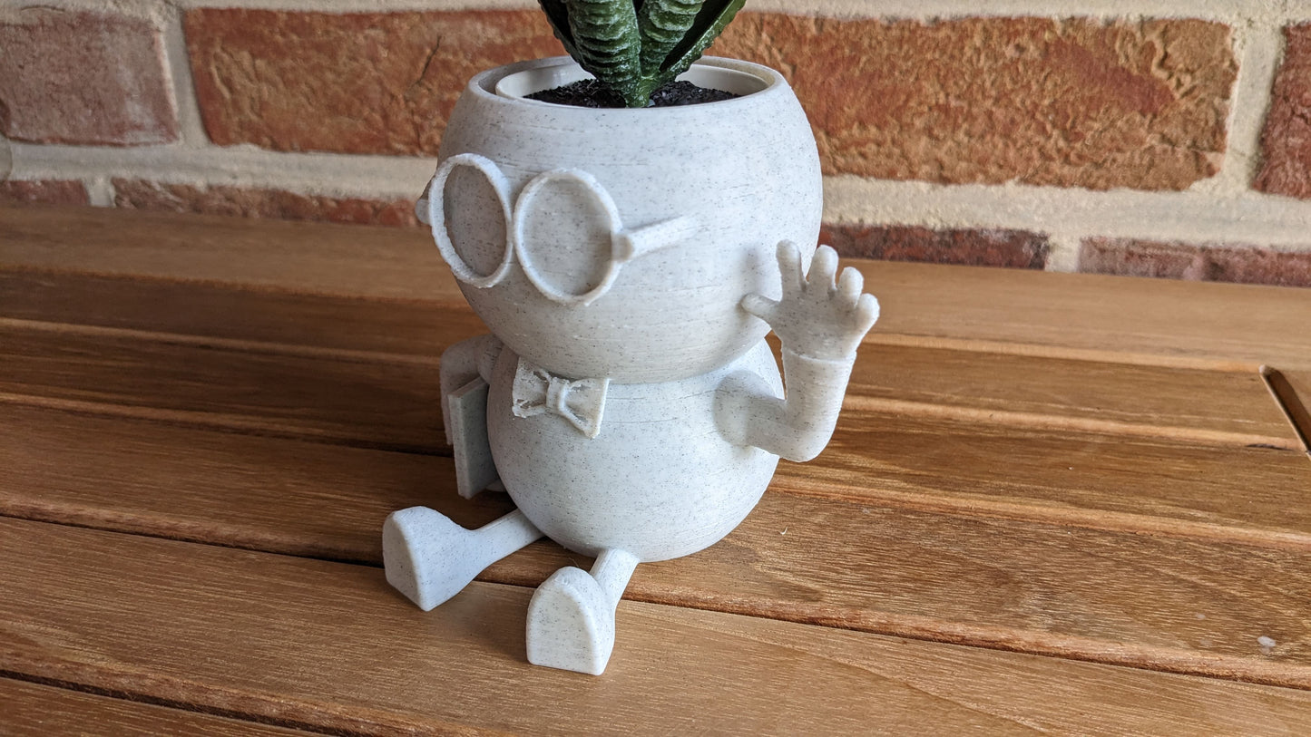 Harry Plant "Der Professor" lustiger Lehrer Blumentopf mit Brille