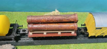 Ladegut Industrierohre + Holzpalette für Waggons, LKW usw.