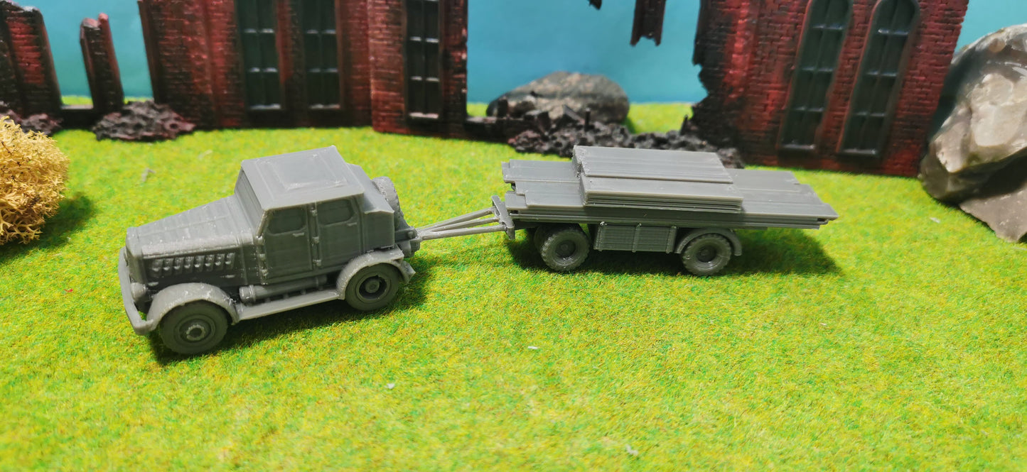 Hanomag SS-100 Wehrmachtstraktor + Rampenwagen PF-12