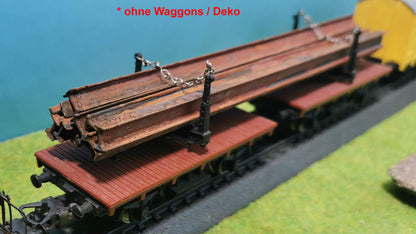 10x Ladegut Industrie Stahlträger / Schienen - optional rostig bemalt