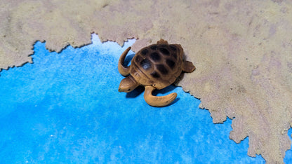 Wasser Schildkröte Modell Tier für Zoo Diorama 1:35 / 1:32 (Spur 1) - bemalt