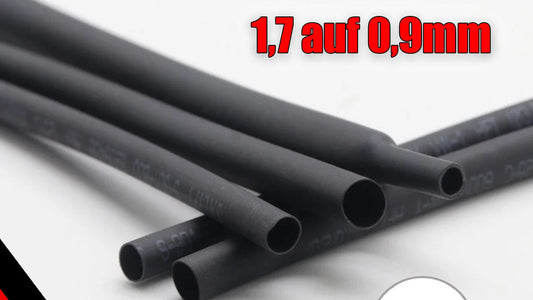 1m Schrumpfschlauch 1,7 auf 0,9mm schwarz ideal für Litze  Shrinking Tube