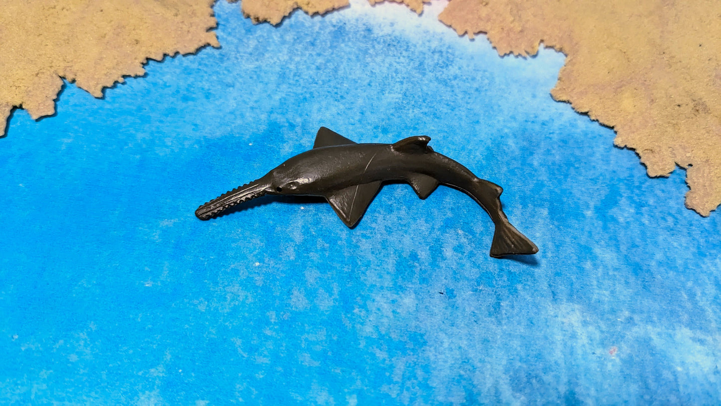 Schwertfisch Wasser Modell Tier für Zoo Diorama 1:35 / 1:32 (Spur 1) - bemalt