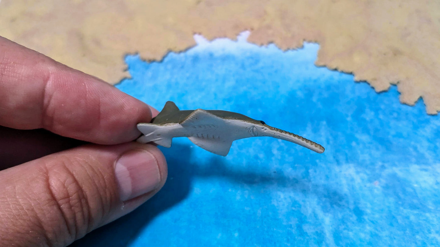 Schwertfisch Wasser Modell Tier für Zoo Diorama 1:35 / 1:32 (Spur 1) - bemalt