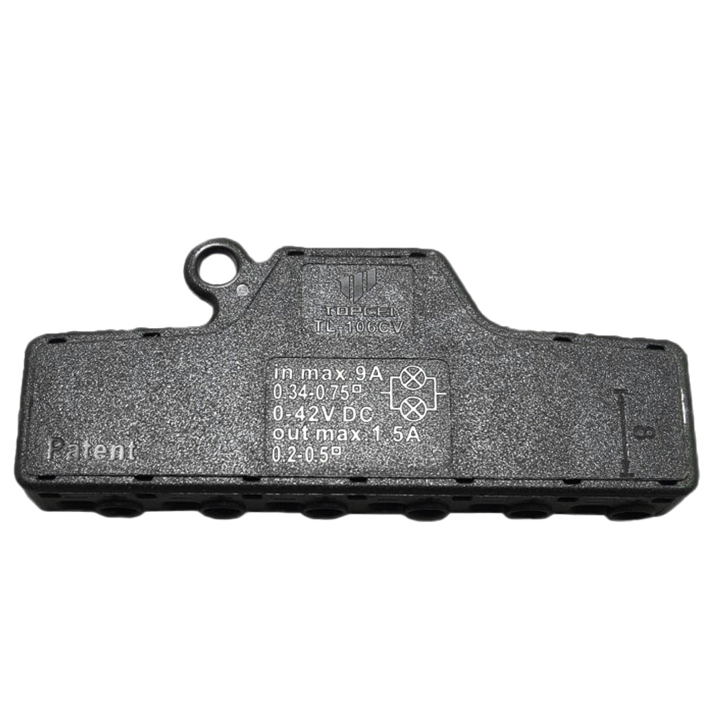 6-fach Kabelverteiler Splitter für Modellbahn Beleuchtung uvm. 1-42V