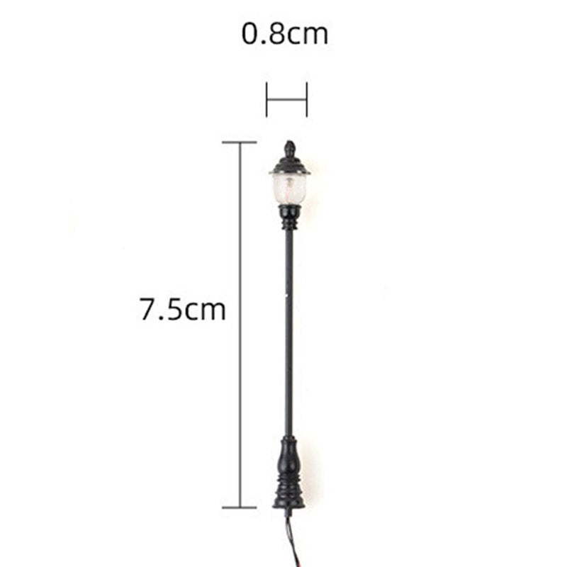 5x LED Parklampen "Kupfer" Parkleuchten 3V Höhe ca. 4,7cm für H0 TT N