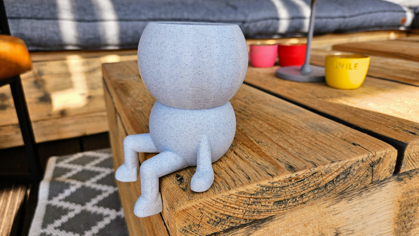 Harry Plant "Sittin On" lustiger sitzender Blumentopf - ideal fürs Regal