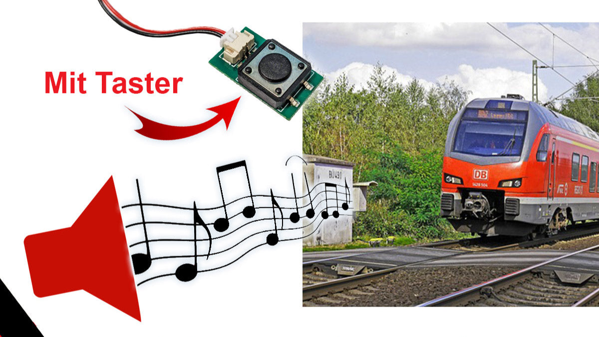 Soundmodul "Bahnübergang" mit Lautsprecher + Taster