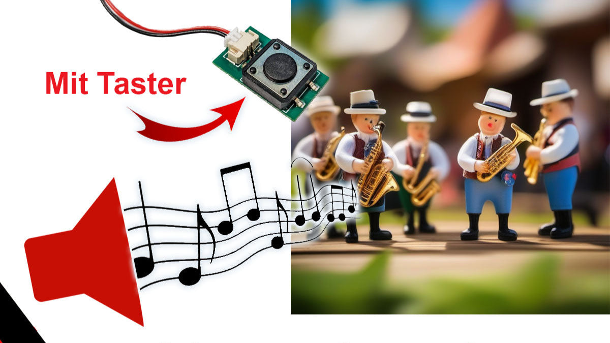Soundmodul Bayrische "Blaskapelle" mit Lautsprecher + Taster