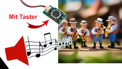 Soundmodul Bayrische "Blaskapelle" mit Lautsprecher + Taster