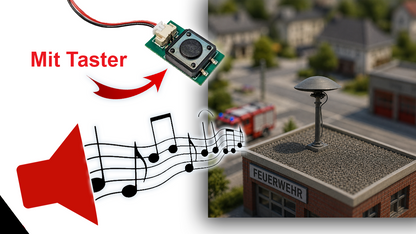 Soundmodul "Feuerwehr Alarm" Sirene mit Lautsprecher + Taster