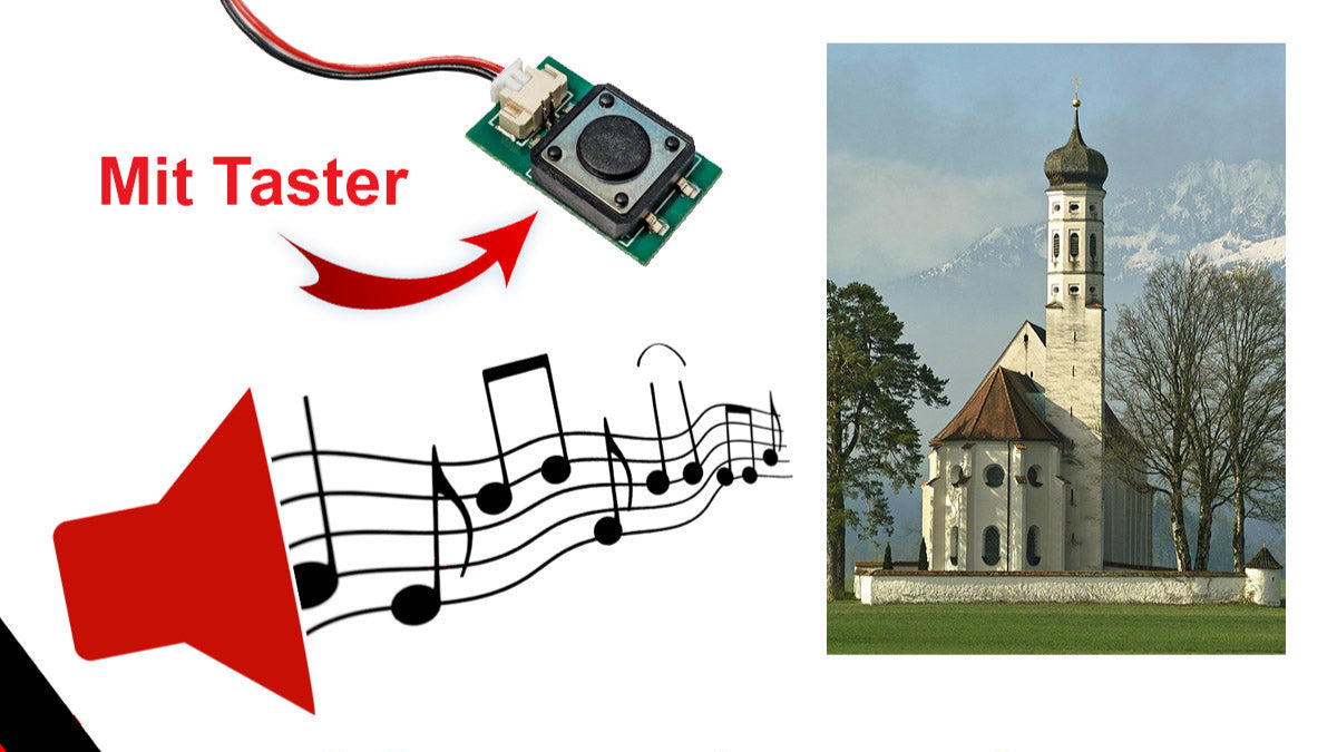 Soundmodul "Kirchenglocke" mit Lautsprecher + Taster