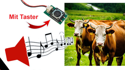 Soundmodul "Kühe auf Weide" mit Lautsprecher + Taster