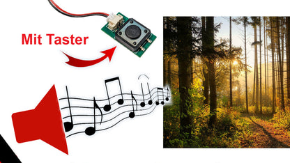 Soundmodul "Waldgeräusche" mit Lautsprecher + Taster