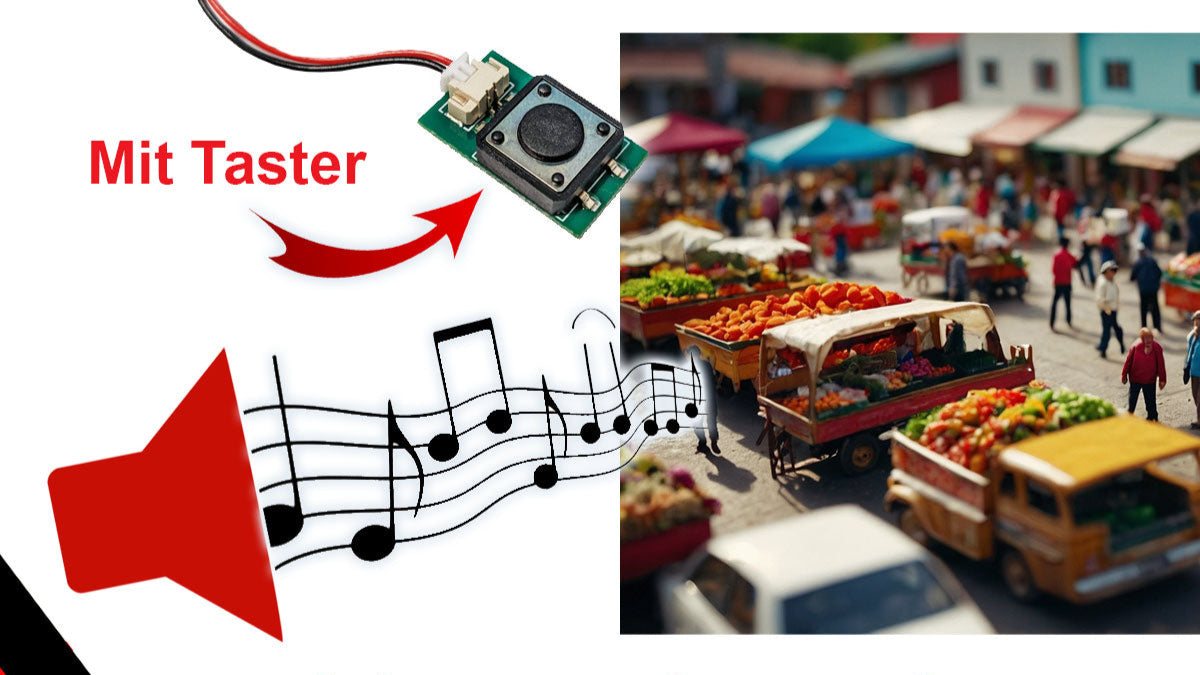 Soundmodul "Wochenmarkt" mit Lautsprecher + Taster