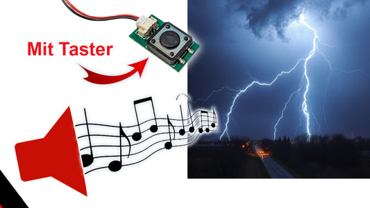 Soundmodul "Blitz & Donner" mit Lautsprecher + Taster