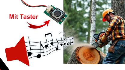 Soundmodul "Holzfäller Baum fällt" mit Lautsprecher + Taster