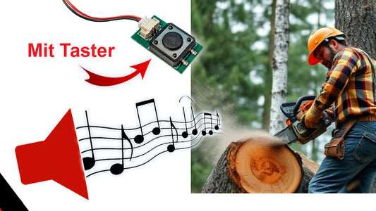 Soundmodul "Holzfäller Baum fällt" mit Lautsprecher + Taster